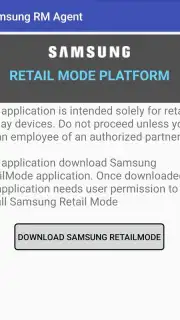 Samsung Retail Mode screenshot 1