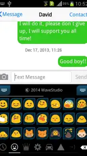 Emoji Keyboard+ Blue theme screenshot 1