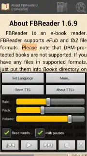 FBReader TTS+ Plugin screenshot 1