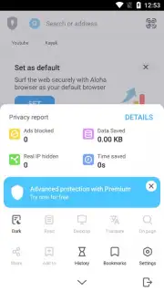 Aloha Browser Turbo screenshot 8