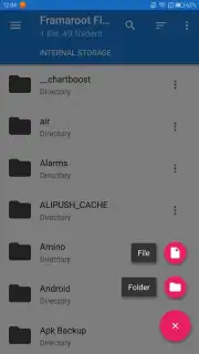 Framaroot File Manager screenshot 3
