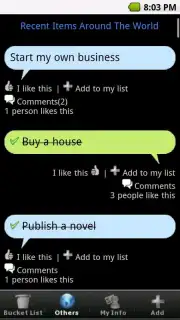Bucket List screenshot 1