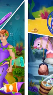 Newborn mermaid baby care game screenshot 1