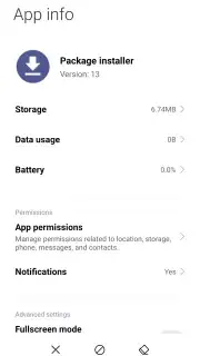 Package installer Google screenshot 2