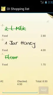 OI Shopping list screenshot 2