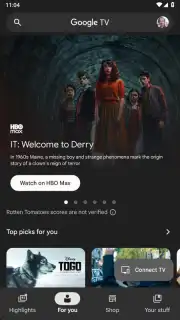 Google TV screenshot 1