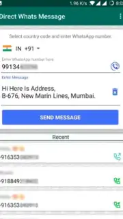 Direct Whats Message screenshot 1