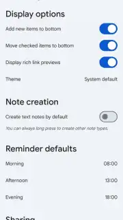 Google Keep screenshot 2