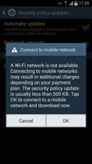 Samsung Security Policy Update screenshot 2