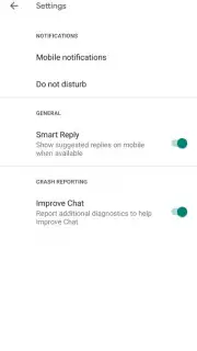 Google Chat screenshot 3