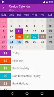 Ceylon Calendar 2015 screenshot 12