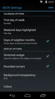 Month Calendar Widget screenshot 4