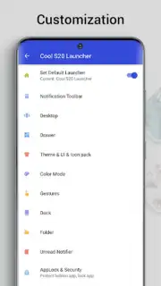 Cool S20 Launcher Galaxy OneUI screenshot 1