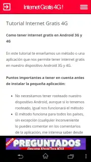 Internet Gratis 4G screenshot 1
