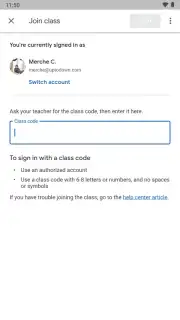 Google Classroom screenshot 15