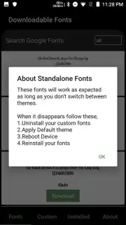 GxFonts - Custom fonts for Samsung Galaxy screenshot 1