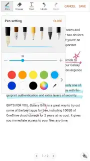 Samsung Write on PDF screenshot 3