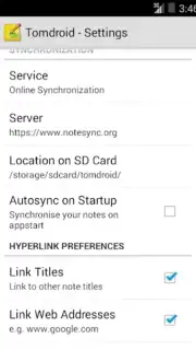 Tomdroid screenshot 5