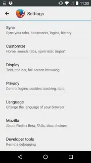 Firefox Beta screenshot 5