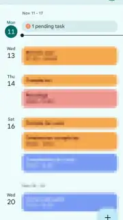 Google Calendar screenshot 1