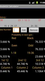 Roulette Calculator screenshot 1