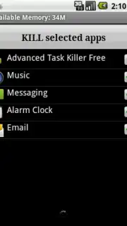 Advanced Task Killer screenshot 1