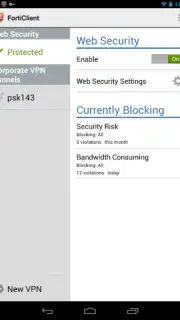FortiClient screenshot 1