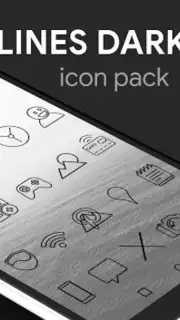 Lines Dark - Icon Pack screenshot 9