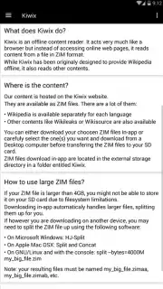 Kiwix offline screenshot 1