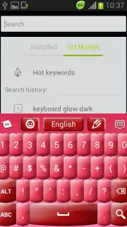 Pink Keyboard Hearts Glow screenshot 4