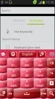 Pink Keyboard Hearts Glow screenshot 3