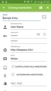 Keepass2Android screenshot 1