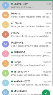 Chomp SMS screenshot 1