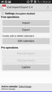 iCal Import/Export 2.4 screenshot 8