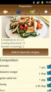 Delicious recipes screenshot 1