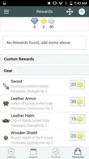 HabitRPG screenshot 2