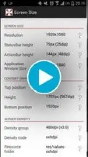 Размер экрана screenshot 1