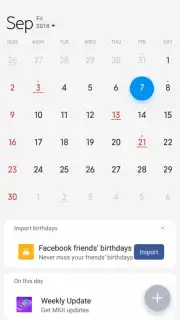 Mi Calendar screenshot 2