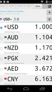 Daily Currency Rates screenshot 2